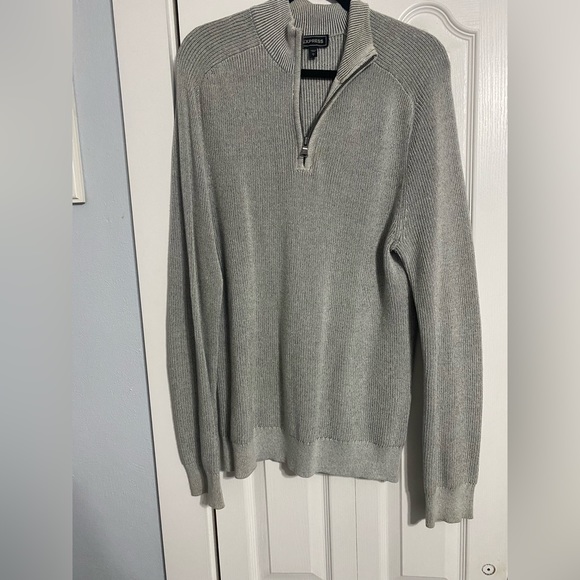 Grey Express Sweater, quarter zip - Picture 2 of 2